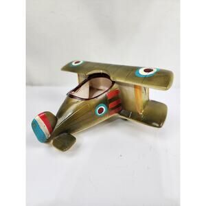 Vintage Inarco Sopwith Camel Airplane Biplane Model Planter Japan Kitschy